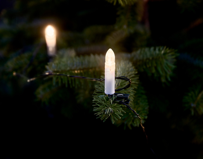 Juletrelys med 30 LED-lys med klips
